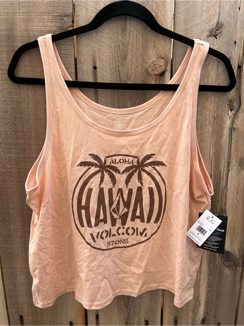 Volcom Hilo Tank in Pink, Aloha Hawaii Volcom Stone